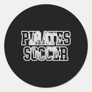 Sticker Rond Pirates Soccer Byll Esprit Scolaire Match de Footb