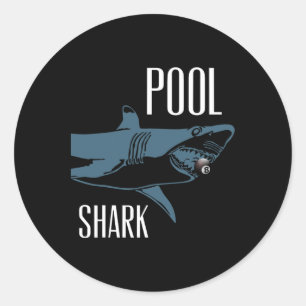 Sticker Rond Piscine exclusive Billard de requin Hustler T Shir