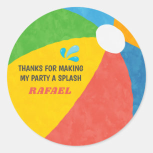 Sticker Rond Piscine Fête Anniversaire Garçon fille