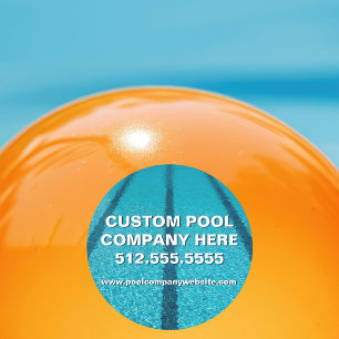 Sticker Rond Piscine Société Marketing Personnalisé