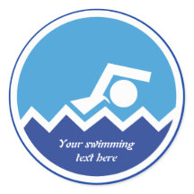 Pismming venin, swimmer on blue circle custom