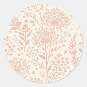 Sticker Rond Pissenlit sucré Abricot chaud - Neutre