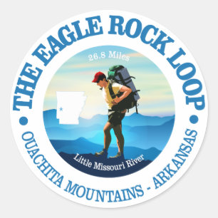 Sticker Rond Piste de boucle Eagle Rock