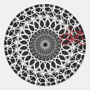 Sticker Rond Piste de vélo Mandala