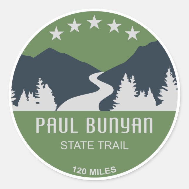Sticker Rond Piste d'État Paul Bunyan (Devant)