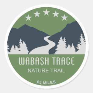 Sticker Rond Piste naturelle de Wabash Trace