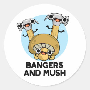 Sticker Rond Pistolet Anglais Amusant Et Gros Poisson