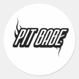 Sticker Rond Pit Babe