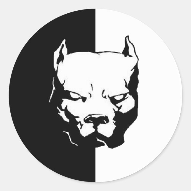 Sticker Rond Pitbull (Devant)