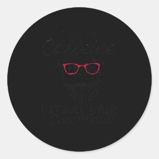 Sticker Rond Pitbull caffeine de Pitbull