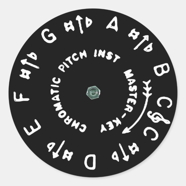 Sticker Rond Pitchpipe noir (Devant)