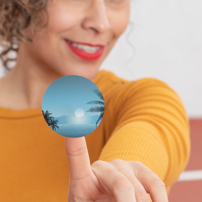 Sticker Rond Pittoresque nocturne (Créateur téléchargé)