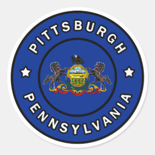 Sticker Rond Pittsburgh Pennsylvanie
