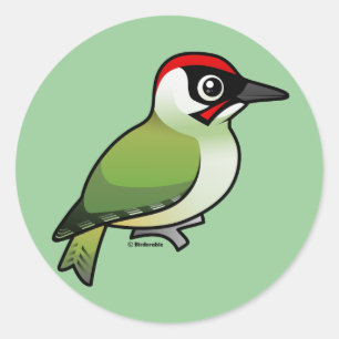 Sticker Rond Pivert vert
