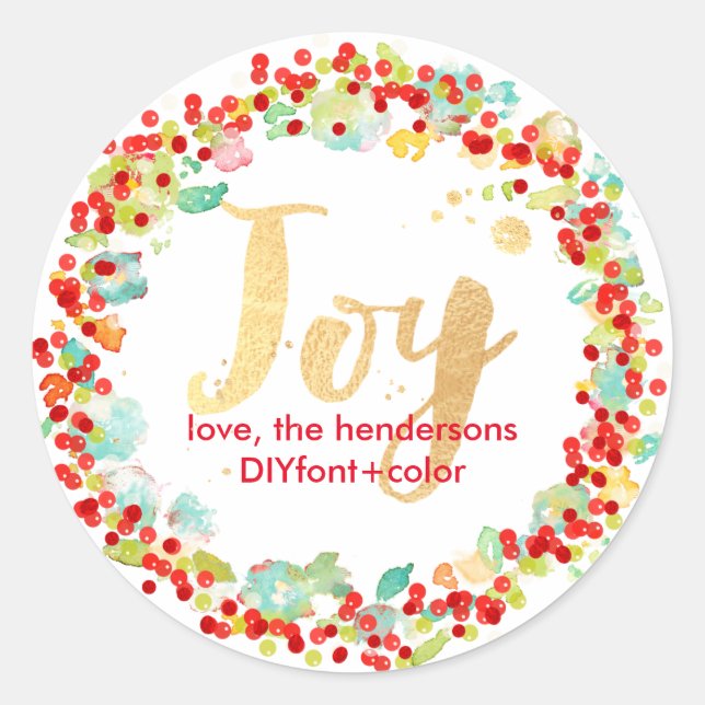 Sticker Rond PixDezine glaise/couronne de vacances (Devant)
