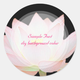 Sticker Rond PixDezine lotus rose/DIY couleur de fond