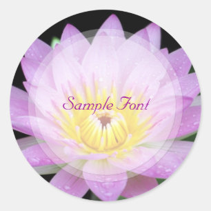 Sticker Rond PixDezine lotus rouge/couleur de fond DIY