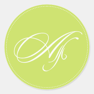 Sticker Rond PixDezine monogramme A, do-it-yourself couleur arr