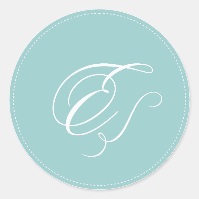 Sticker Rond PixDezine monogramme E, do-it-yourself couleur arr (Devant)