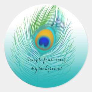 Sticker Rond PixDezine panache paon