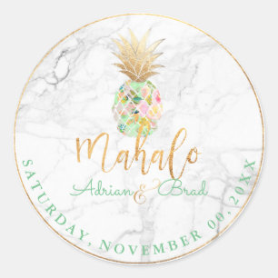 Sticker Rond PixDezines Aiguille Or/Monnaie/Marbre