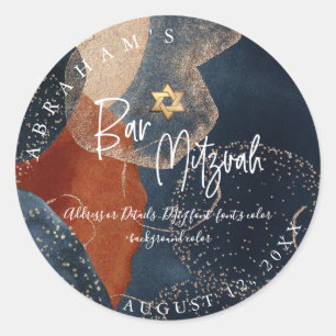 Sticker Rond PixDezines Bar Mitzvah, H2 Classique Abstrait mode