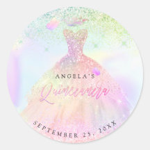 PixDezines Cotton Candy Holographique Quinceanera