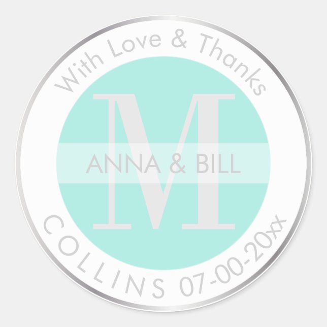 Sticker Rond PixDezines do-it-yourself couleur/bleu/argent/Merc (Devant)