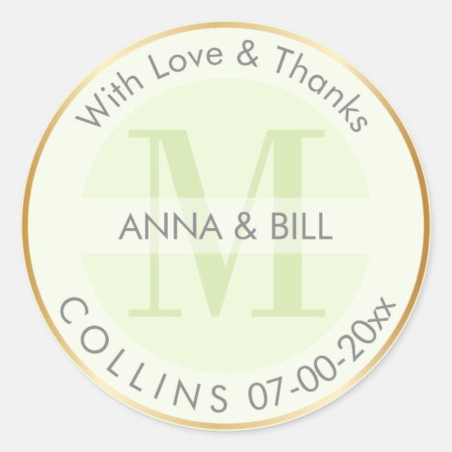 Sticker Rond PixDezines do-it-yourself Couleur/Mint Vert/Merci (Devant)