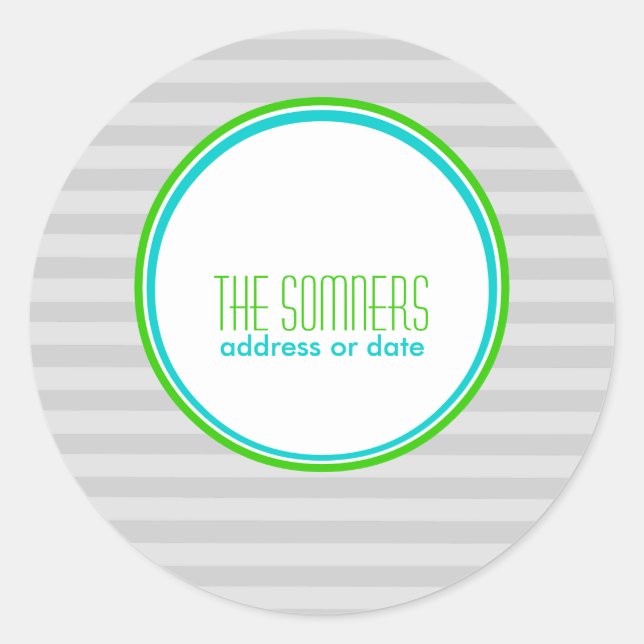 Sticker Rond PixDezines do-it-yourself couleurs, bandes simples (Devant)