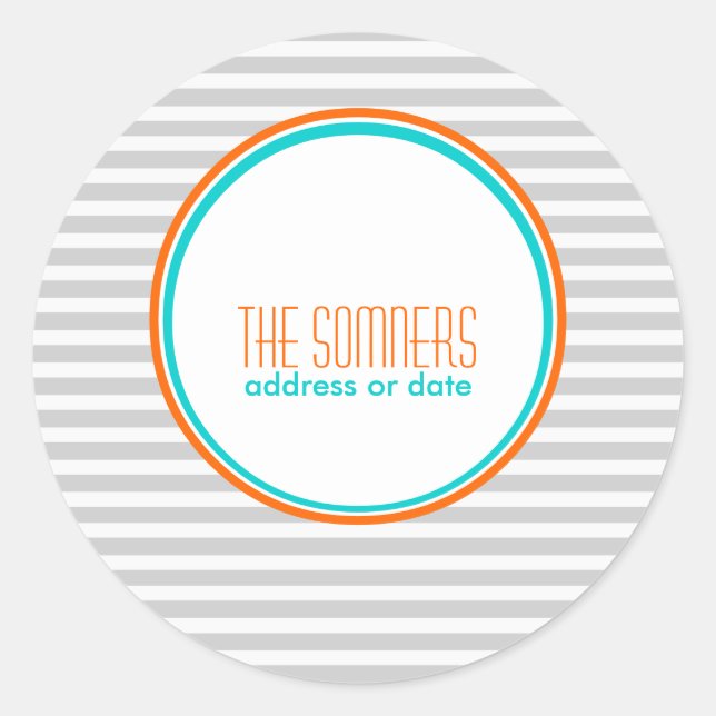 Sticker Rond PixDezines do-it-yourself couleurs, rayures blanch (Devant)