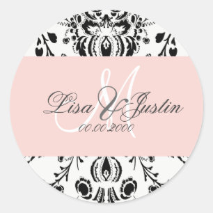 Sticker Rond PixDezines dolcé damask diy couleur
