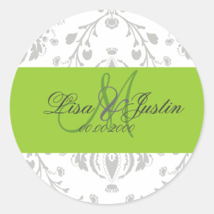 Sticker Rond PixDezines dolcé damask do-it-yourself couleur