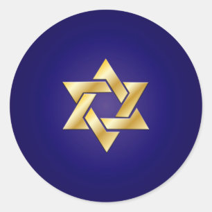 Sticker Rond PixDezines étoile d'or de david/do-it-yourself arr