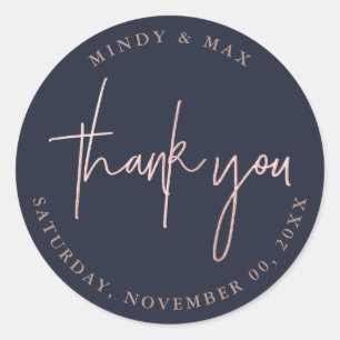 Sticker Rond PixDezines FAUX ROSE OR MERCI do-it-yourself COUL