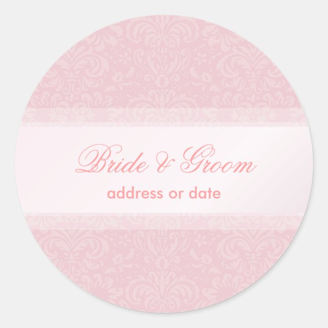 Sticker Rond PixDezines Fidora Vintage Damask (Devant)