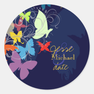 Sticker Rond PixDezines Fluttering par