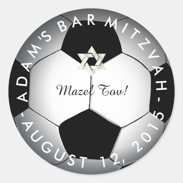 Sticker Rond PixDezines Football Mitzvah (Devant)