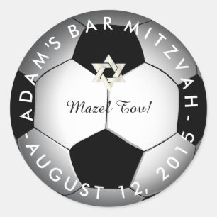 Sticker Rond PixDezines Football Mitzvah