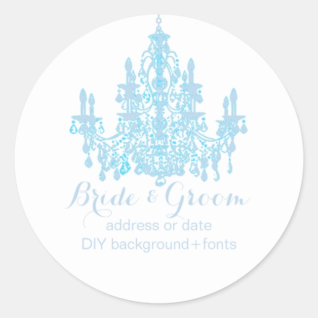 Sticker Rond PixDezines lustre bleu placide (Devant)