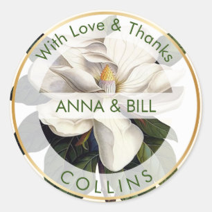 Sticker Rond PixDezines Magnolia Botanique Vintage/do-it-yourse