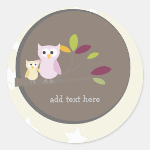 Sticker Rond PixDezines maman+bébé pour un baby shower