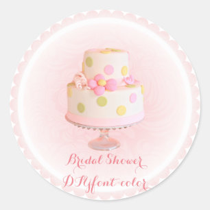 Sticker Rond PixDezines mariage gâteau/douche nuptiale/do-it-yo