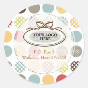 Sticker Rond PixDezines pois rétro/arrière - plan do-it-yoursel