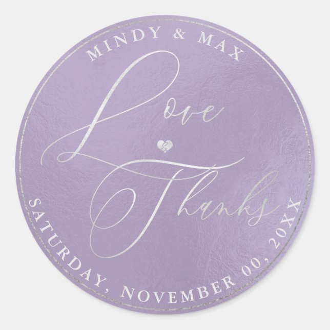 Sticker Rond PixDezines ROMANTIQUE SCRIPT LOVE+MERCI do-it-your (Devant)