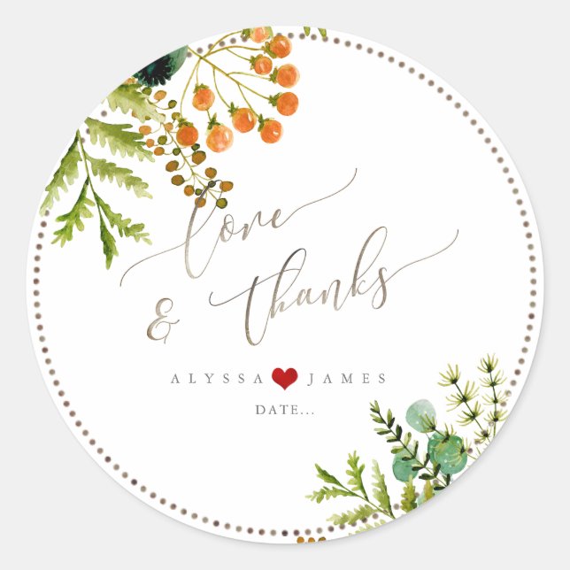 Sticker Rond PixDezines Verdure, Foliage Tropical (Devant)