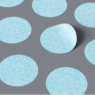 Sticker Rond Pixellisation Mosaïque Bleue