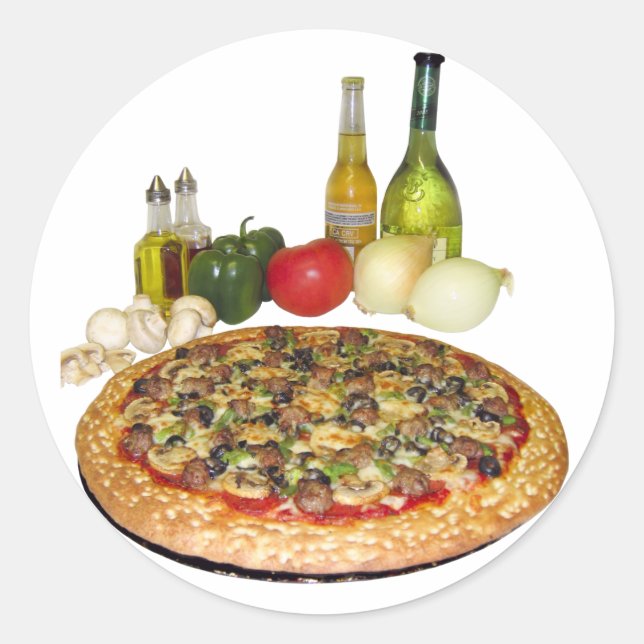 Sticker Rond Pizza (Devant)