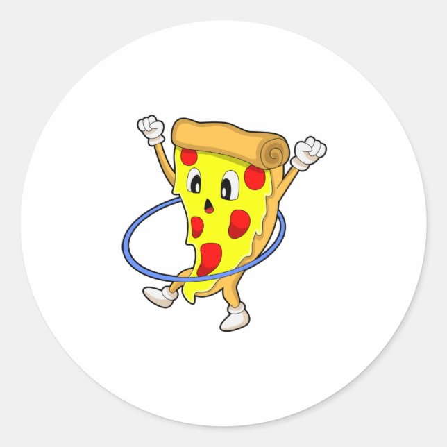 Sticker Rond Pizza à Fitness avec pneus Fitness.PNG (Devant)