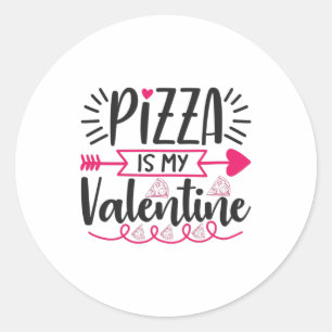Sticker Rond Pizza Cadeau Couple Est Ma Valentine